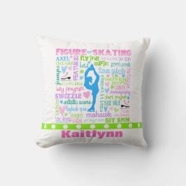 Uttrycker den pastellfärgade konståkaren för kudde