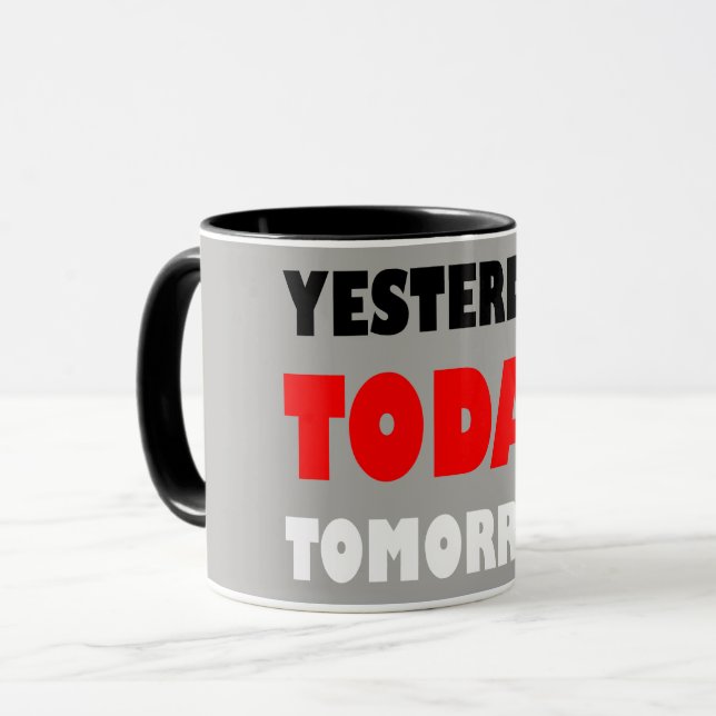 Uttrycket "positiv ord" i den ursprungliga textdes mugg (Framsida vänster)