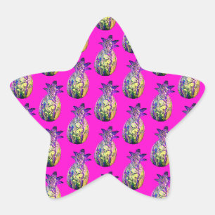 Uttrycklig ananas stjärnformat klistermärke