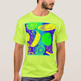 Uttrycklig frukt Neon Färg Mönster Art T Shirt