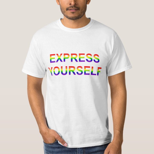 Uttrycklig gay pride - dig tee (Framsida)