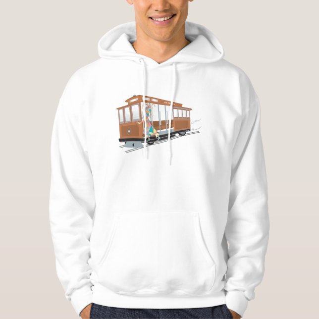 Uttrycklig kabelbil hoodie (Framsida)