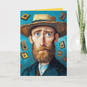 Uttrycklig Porträtt-belagd man i Van Gogh Stil Inbjudan