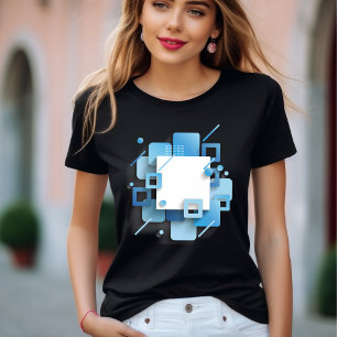 Uttrycklig status: Blå Abstrakt T-Shirt