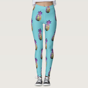 Uttryckliga blått för ananas leggings