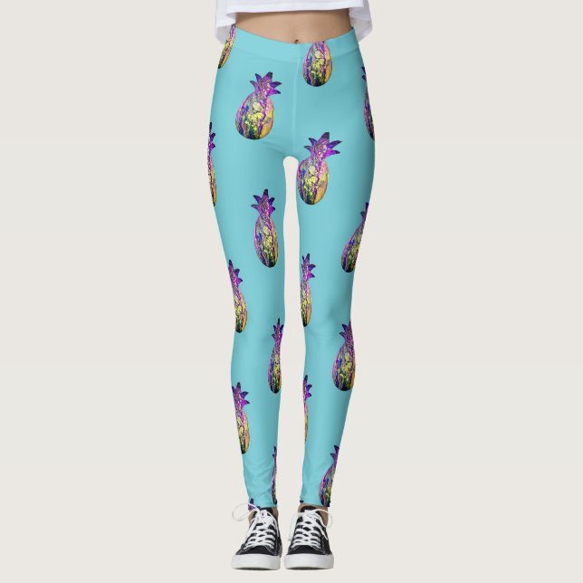 Uttryckliga blått för ananas leggings (Framsida)
