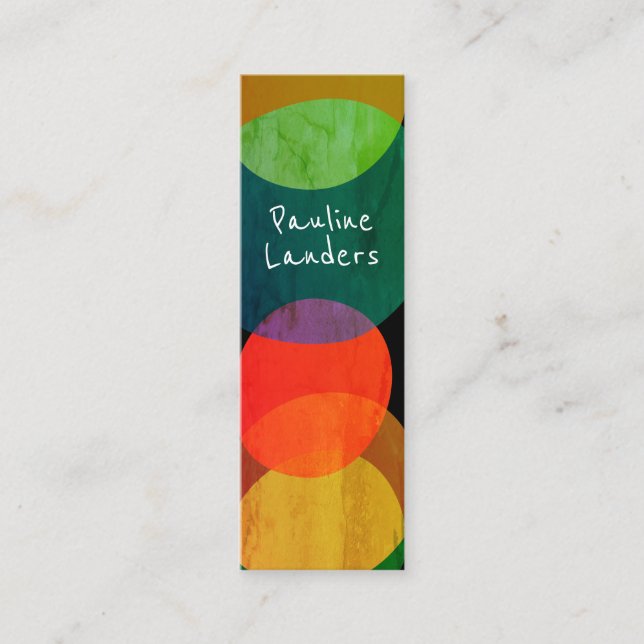 Uttryckliga cirkulära former mini visitkort (Framsida)