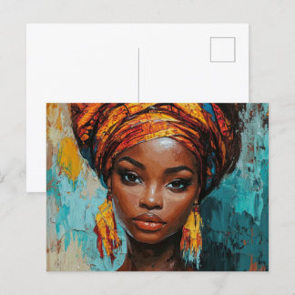 Uttryckligt afrikansk-inspirerad Porträtt Vykort