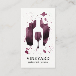 Uttryckligt borstat Struktur/Vin Flaska och glas Visitkort