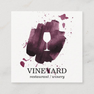 Uttryckligt borstat Struktur/Vin-glas Fyrkantigt Visitkort