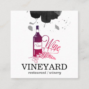 Uttryckligt borstat Struktur Vino Vin Fyrkantigt Visitkort