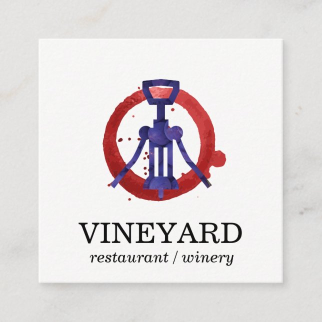 Uttryckligt borstat Struktur/vinöppnare Fyrkantigt Visitkort (Framsida)