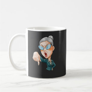 Uttrycksfull Ilsken Kvinna Konst Kaffemugg