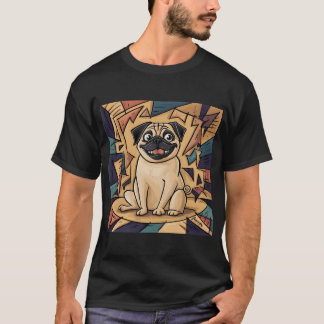 Uttrycksfull konst för Pug-älskare i 1950- och 196 T Shirt