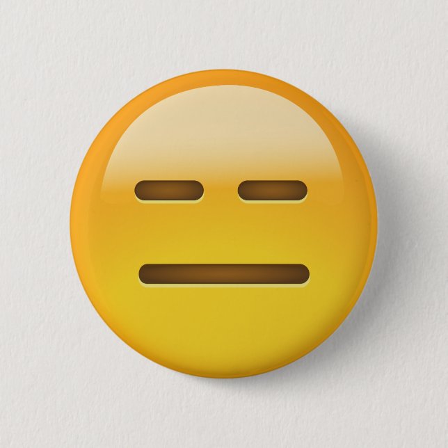 Uttryckslöst ansikte Emoji Knapp (Framsida)