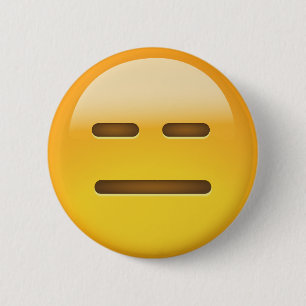 Uttryckslöst ansikte Emoji Knapp
