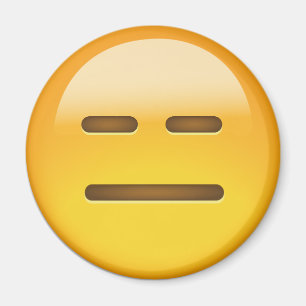 Uttryckslöst ansikte Emoji Magnet