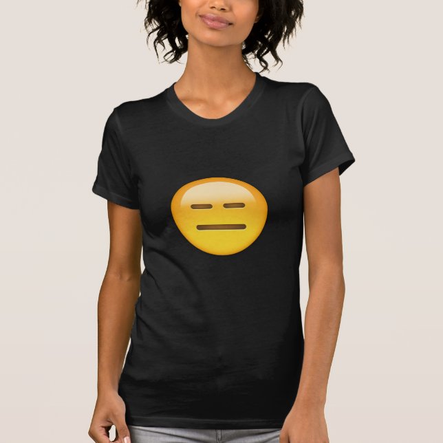 Uttryckslöst ansikte Emoji Tee (Framsida)