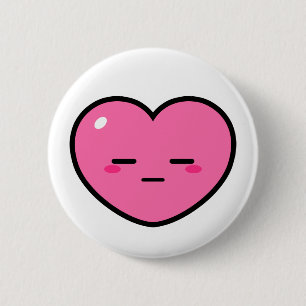 Uttryckslöst Rosa Heart Knapp