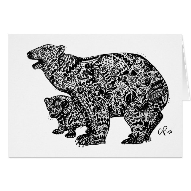 Uttryckt polar björn OBS kort (Framsidan Horizontal)