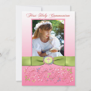 UTTRYCKT RIBBON Heliga Communion Photo Tack Kort