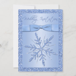 UTTRYCKTA BROTT AV Ice Blue Snöflingor bröllopsinb Inbjudningar