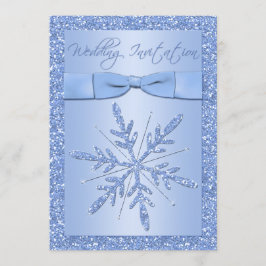 UTTRYCKTA BROTT AV Ice Blue Snöflingor bröllopsinb Inbjudningar
