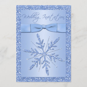UTTRYCKTA BROTT AV Ice Blue Snöflingor bröllopsinb Inbjudningar