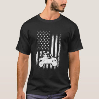 Utv Förare Amerikansk Flagga Utv Sxs Side-By-Side T Shirt