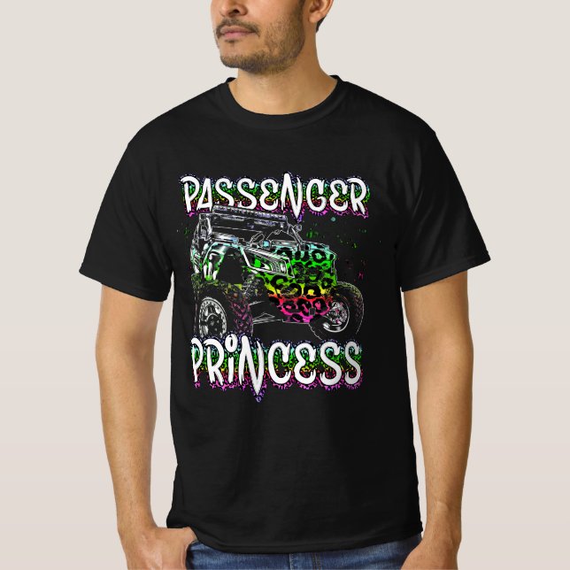 Utv Passenger Princess Älskare Utv Sxs Riding Dirt T Shirt (Framsida)
