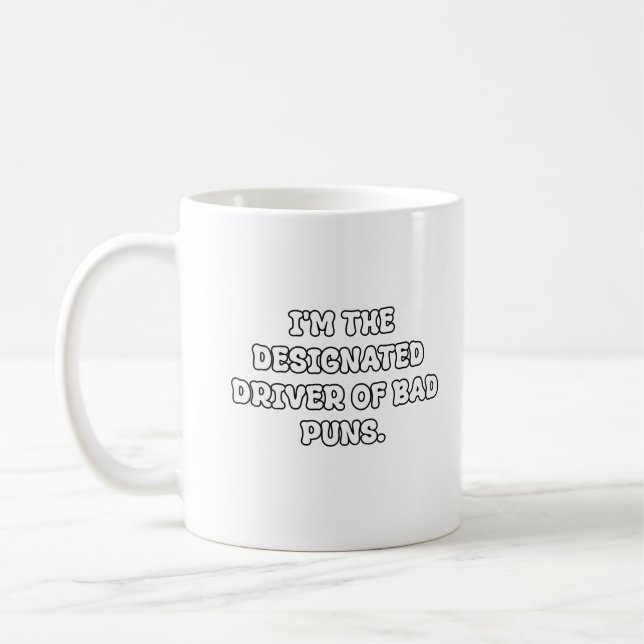 Utvald Förare av Dåliga Puns-typografi Kaffemugg (Vänster)