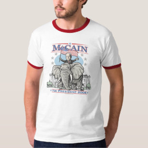 Utvald McCain GOP-elefant 2008 T-shirt