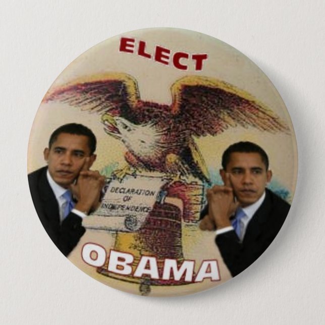 Utvald Obama frihet sätta en klocka på 4-Inch Knapp (Framsida)