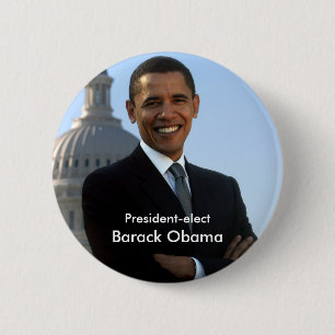 Utvald president - Barack Obama Buton Knapp