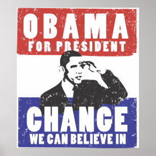 UTVALDA OBAMA 2008 POSTER