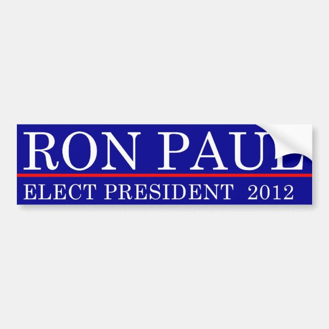Utvalda Ron Paul 2012 Bildekal (Framsidan)