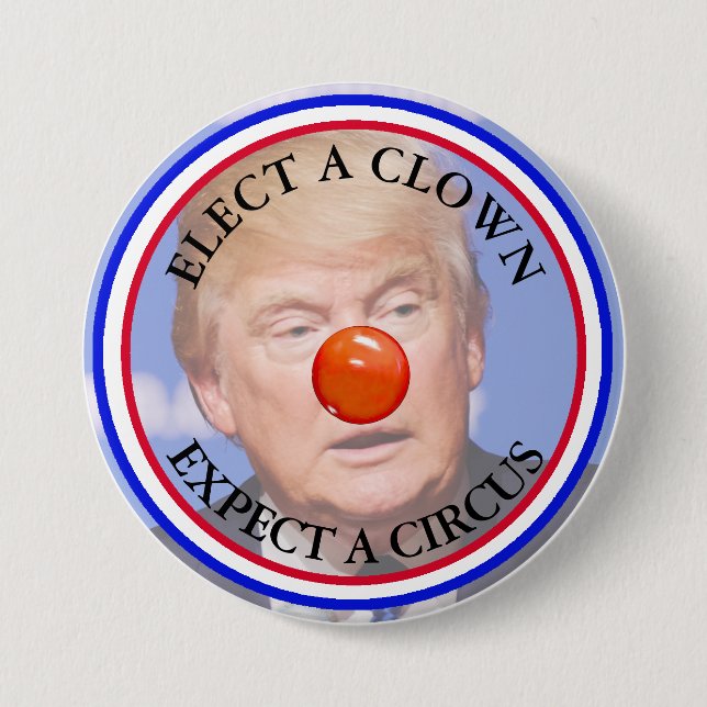 Utvalt förväntar en clown, att en cirkustrumf knapp (Framsida)