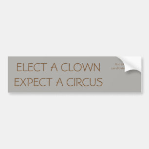 Utvalt förväntar en clown, en cirkus bildekal
