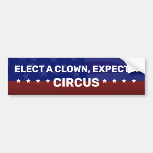 UTVALT FÖRVÄNTAR EN CLOWN, EN CIRKUS BILDEKAL