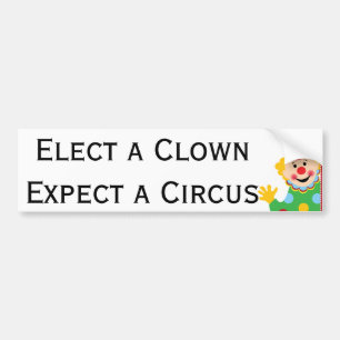 Utvalt förväntar en clown en cirkus bildekal