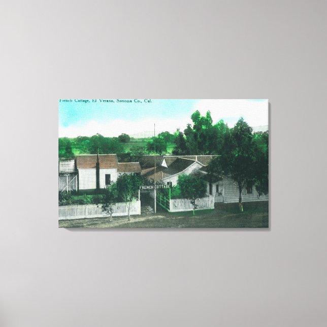 Utvändig antennvy av Fransk Canvastryck (Framsida)