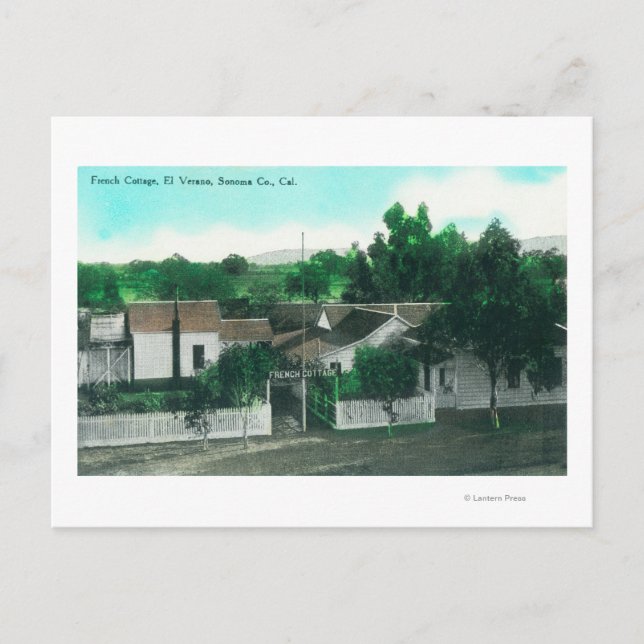 Utvändig antennvy av Fransk Vykort (Framsida)