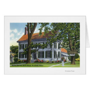 Utvändig syn på Harriet Beecher Stowe House Hälsningskort