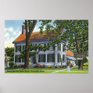 Utvändig syn på Harriet Beecher Stowe House Poster