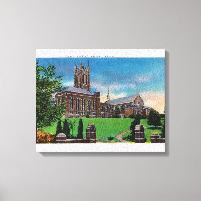Utvändig visning av Colgate Divinity School Canvastryck (Framsida)