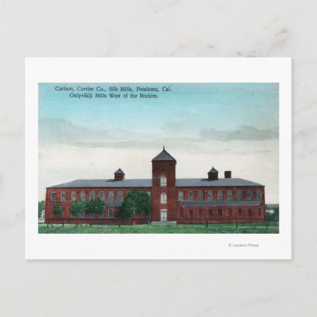 Utvändig visning av Currier Co Silke Mills Vykort (Framsida)