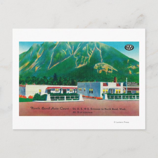 Utvändig visning av den norra Bend-domstolen Vykort (Framsida)