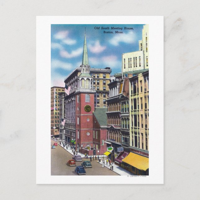 Utvändig visning av det gamla sydahytten vykort (Framsida)