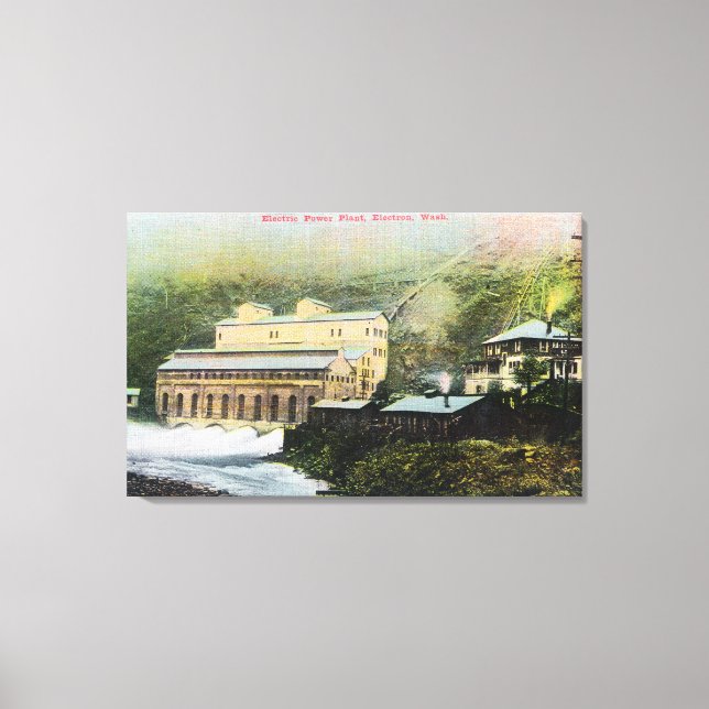 Utvändig visning av elkraftverk canvastryck (Framsida)