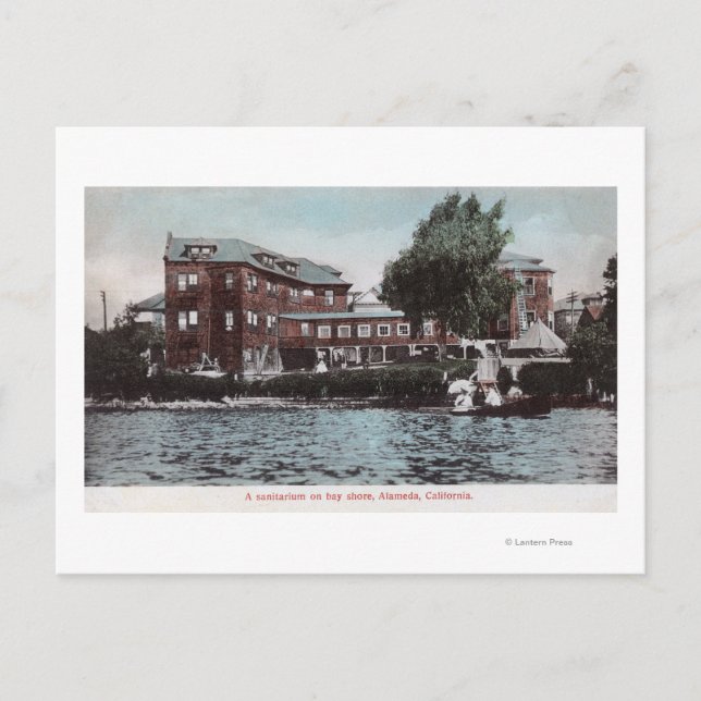 Utvändig visning av ett Sanitarium på Bay Shore Vykort (Framsida)